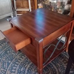 $20 All Wood Side Table With Drawer