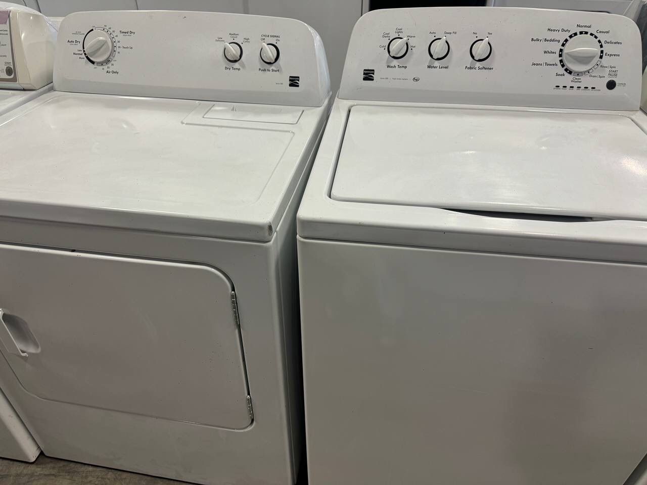 Kenmore Top Load Set Washer & Dryer Electric Very Reliable Attachments + Warranty