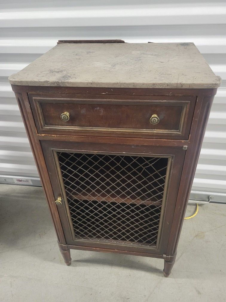 Antique Marble Top Nightstand