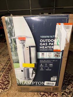 Brand New Hampton Bay Outdoor Gas Patio Heater – Unopened