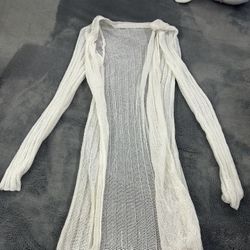 Sheer White/cream Cardigan 
