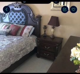 King size bedroom set includes , nightstand, chest,headboard, bed frame