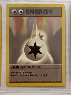 Double Colorless Energy 96/102 Base Set Near Mint NM Wizards WOTC Pokemon Card