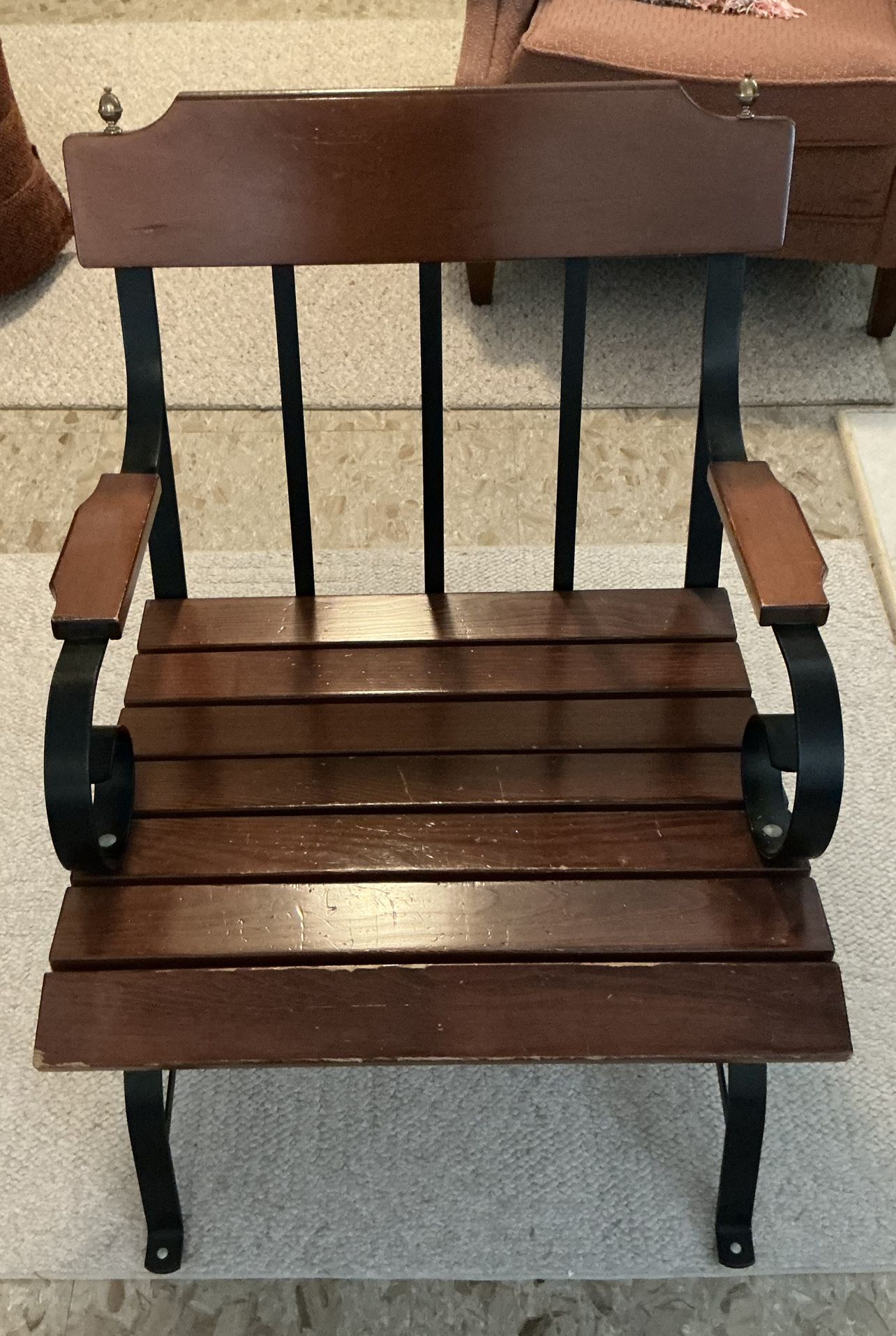 Hospitality Vintage Wooden & Wrought Iron Chair 