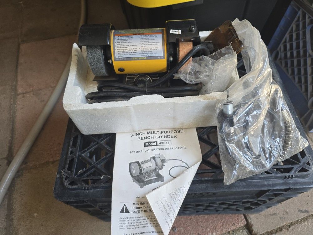Bench Grinder With Grinding Rotor Wand