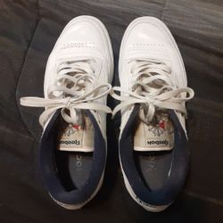 Mens Reebok Club C White Navy Size 8.5
