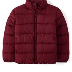 The Children's Place Burgundy Puffer Coat