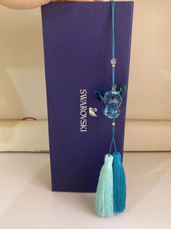 Swarovski Blue Mouse Ornament Tassel