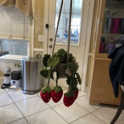 Strawberry Rearview Mirror Car Decor