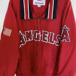 Vintage Y2K Majestic Los Angeles Anaheim Angels Dugout Bomber Jacket Size XXL. Excellent Condition FIRM ON THE PRICE 