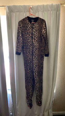 Leopard Print Footed Pajama Onesie