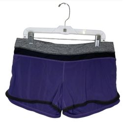 Lululemon Groovy Run Short Purple/Heathered Grey Built-In Liner Size 4