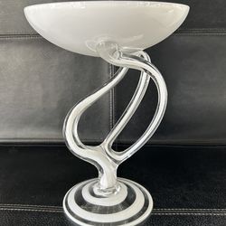 Jozefina Krosno Art Glass Compote Bowl