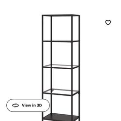 IKEA Metal and Glass Bookcase