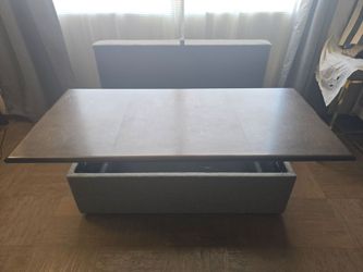 ​Crate & Barrel Lounge 43" Storage Ottoman w/ Tray & Wheels