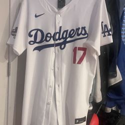 Dodgers Jersey #17 Ohtani Authentic Elite 2024 Championship Edition NEW!!! Never Worn