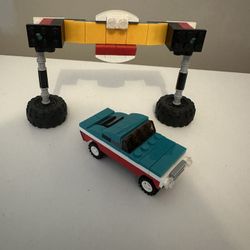 Lego Race Car + Finish Line 