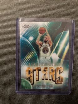 Stephen Curry 2025-26 Topps Chrome NBA Update Stratospheric Stars Refractor