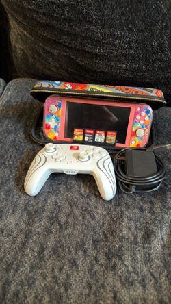 Nintendo Lite with games and case and controller