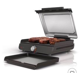 Ninja Sizzle Indoor Grill & Griddle with Interchangeable Plates Gray