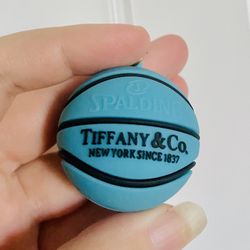 Tiffany Luxury Designer Signature Blue Basketball Keychain