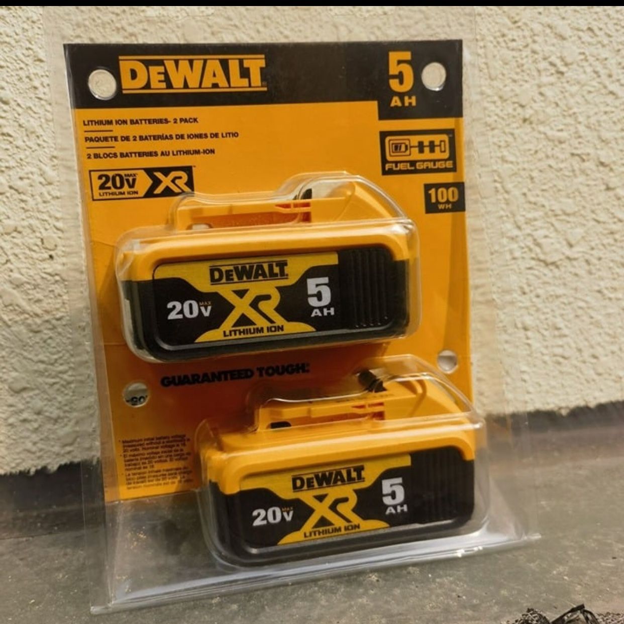 Dewalt New Pack X2 Battery 5ah