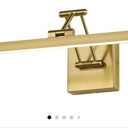 9905: New Hard-Wired Picture Light Dimmable LED Picture Lights for Paintings 15.7" Inch Brass Metal Body Wall Pictures with Adjustable Gold Swing Arm 