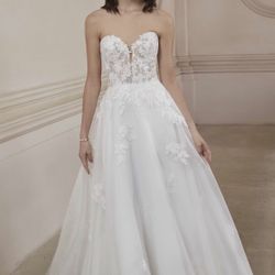 Allure Bridals “Camellia” Gown – Bridal Size 8 – Ivory/Nude – Like New