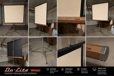 Vintage 40” x 40” Tripod Projector Screen - $50 OBO