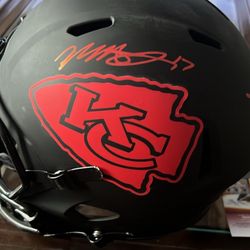Kansas City Chiefs autographed helmet