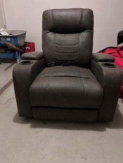 Power Recliner Chair Dark Brown