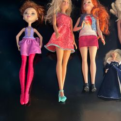 (4) Barbie Bundle With A Few Pieces Of Clothes