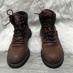 Red Wing Womens Steel Toe Work Boots  7.5 B Safety Oil Resistant Brown Leather