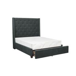 New queen size bed frame with storage tax included delivery available