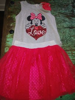 Disney Minnie top and skirt