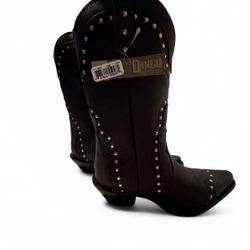 Dingo "Sweet Treat" Black Leather Studded Western Boots #cowboy #western 