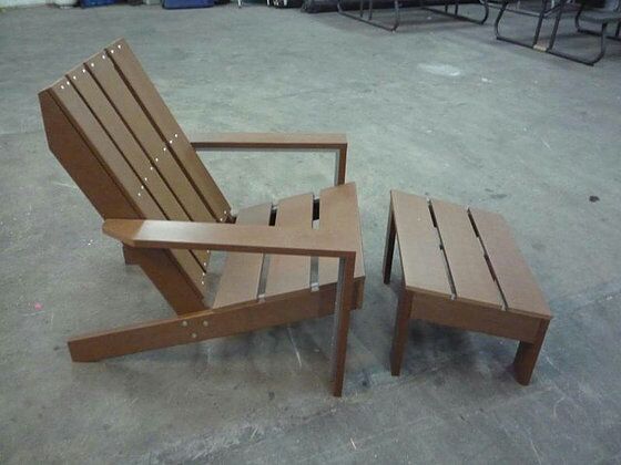 Threshold Bryant Faux Wood Patio Adirondack Chair With Ottoman For Threshold Bryant Faux Wood Patio Adirondack Chair With Ottoman
