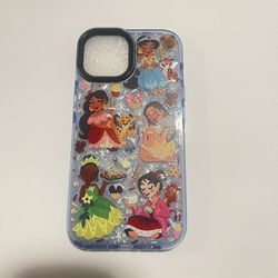 Disney Princess iPhone Case Glitter Jasmine Moana Tiana Mulan Cute Phone Cover