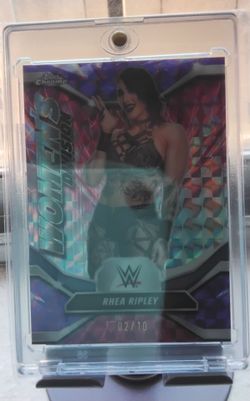 2026 Topps Chrome WWE Rhea Ripley Purple Geometric Refractor /10 nm pack fresh