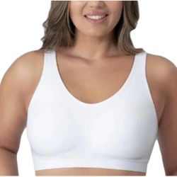 36 B Women's Wireless Support Comfort Sports Bra with Extended Button Tank Top Non-Steel Ring Daily Bra