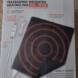 Sharper Image Calming Heat Massaging Weighted Heating Pad