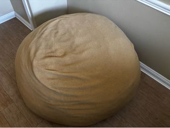 Le Pouf Large Tan Bean Bag Chair - Excellent Condition