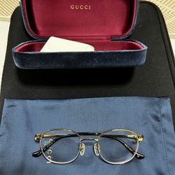 Gucci metal round eyeglasses frame 
