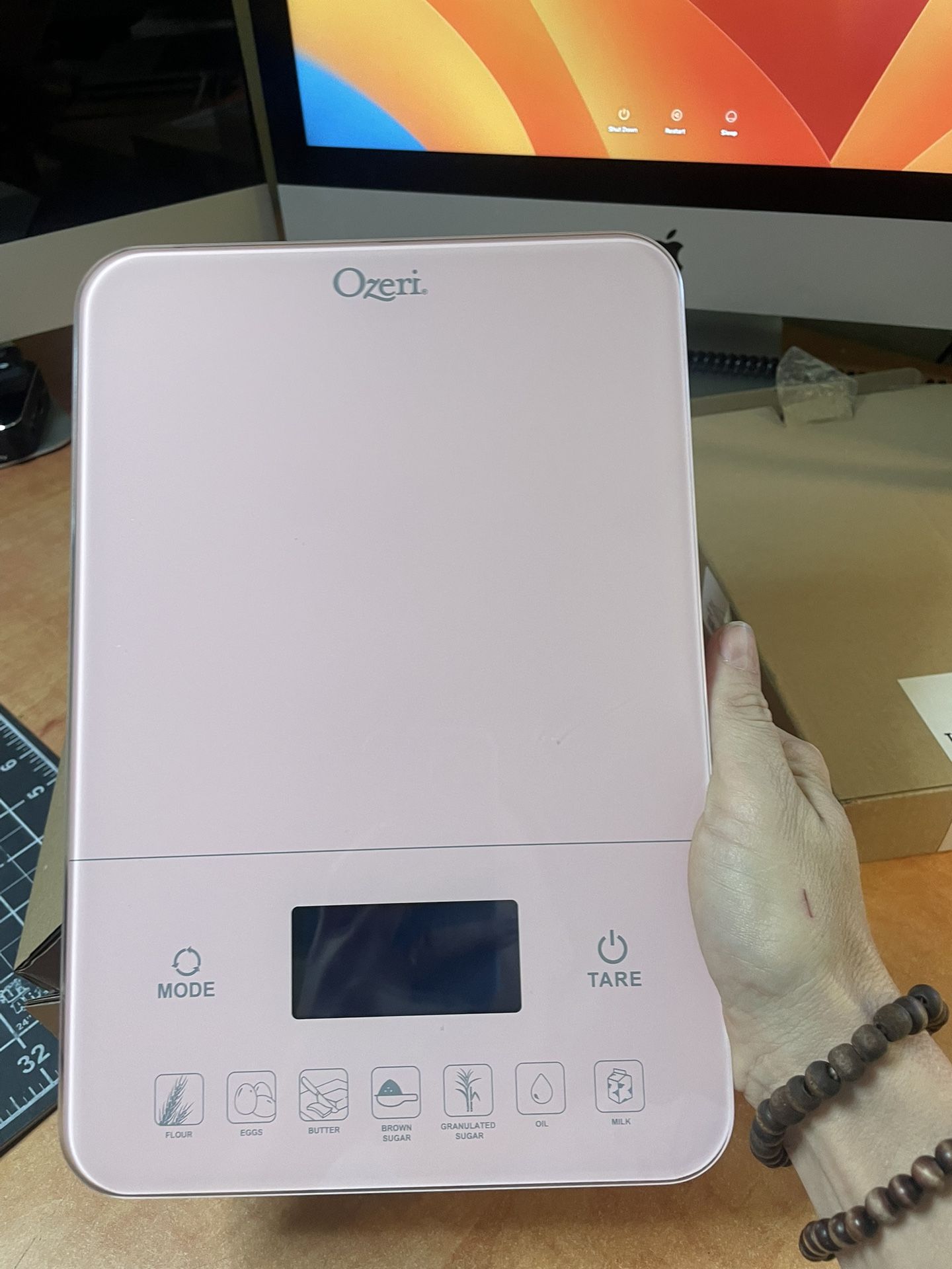 🌸 Ozeri Touch Digital Kitchen Scale – Pink Glass Edition 🌸 📍 Pickup Location: s. Durango & 215 near IKEA  💰 Price: $15 (Brand New – Retail $30+)  