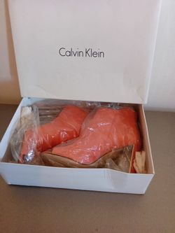 Calvin Klein Coral Wedge Ankle Booties – New in Box