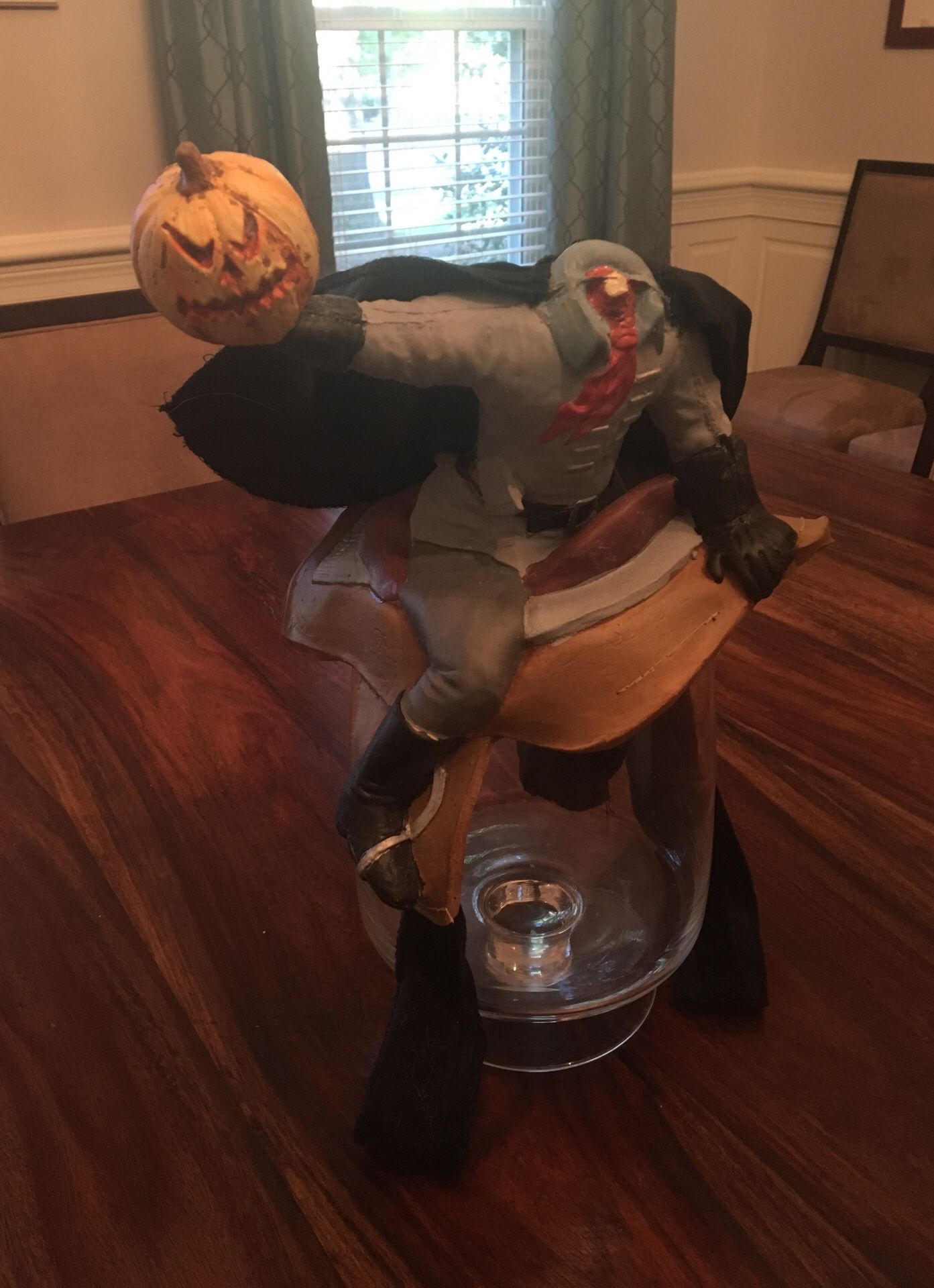 Halloween dog costume- headless horseman