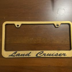 land cruiser gold license plate frame