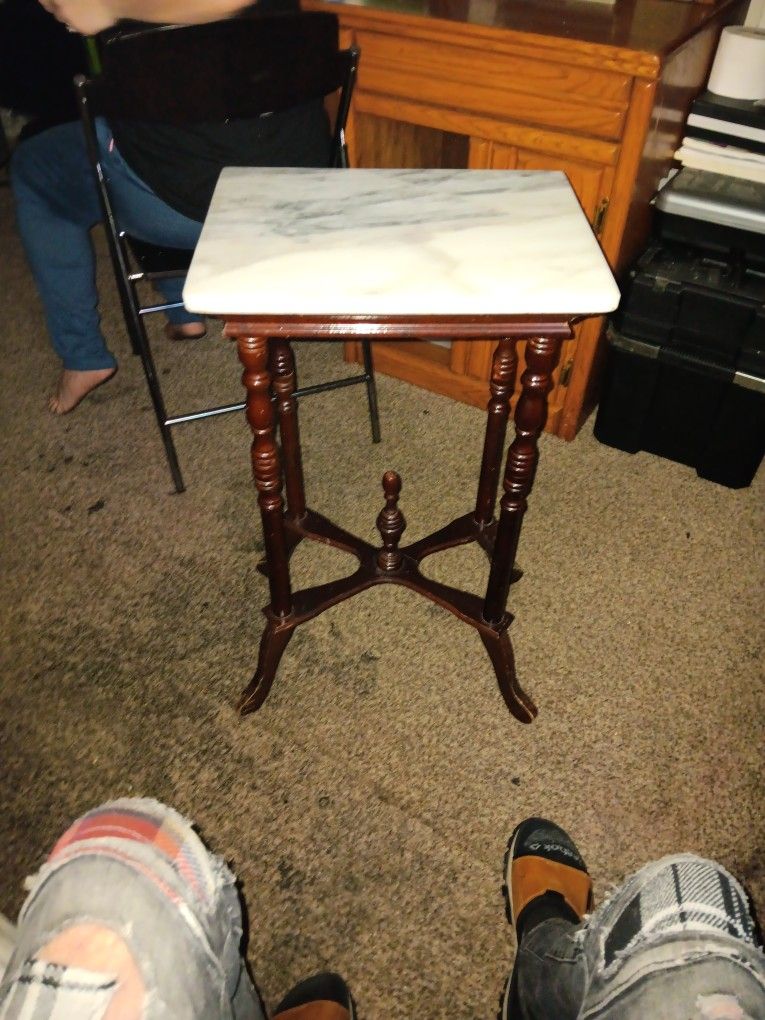 Old Marble Top Table