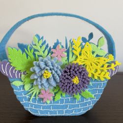 Felt Bag For Kids Pretend Play Light Blue