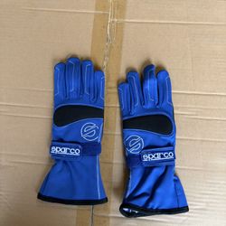 Sparco Blue Racing Gloves